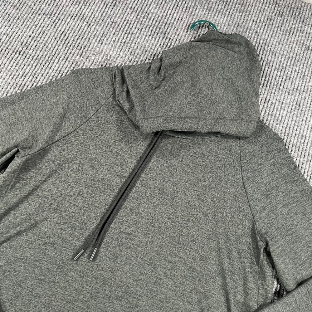 Athleta Shirt Top Pullover Womens Medium Black Long Sleeve Hooded Active Casual